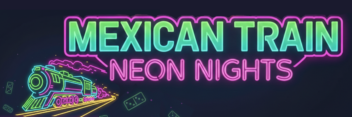 Mexican Train Domino Neon Night Edition Logo